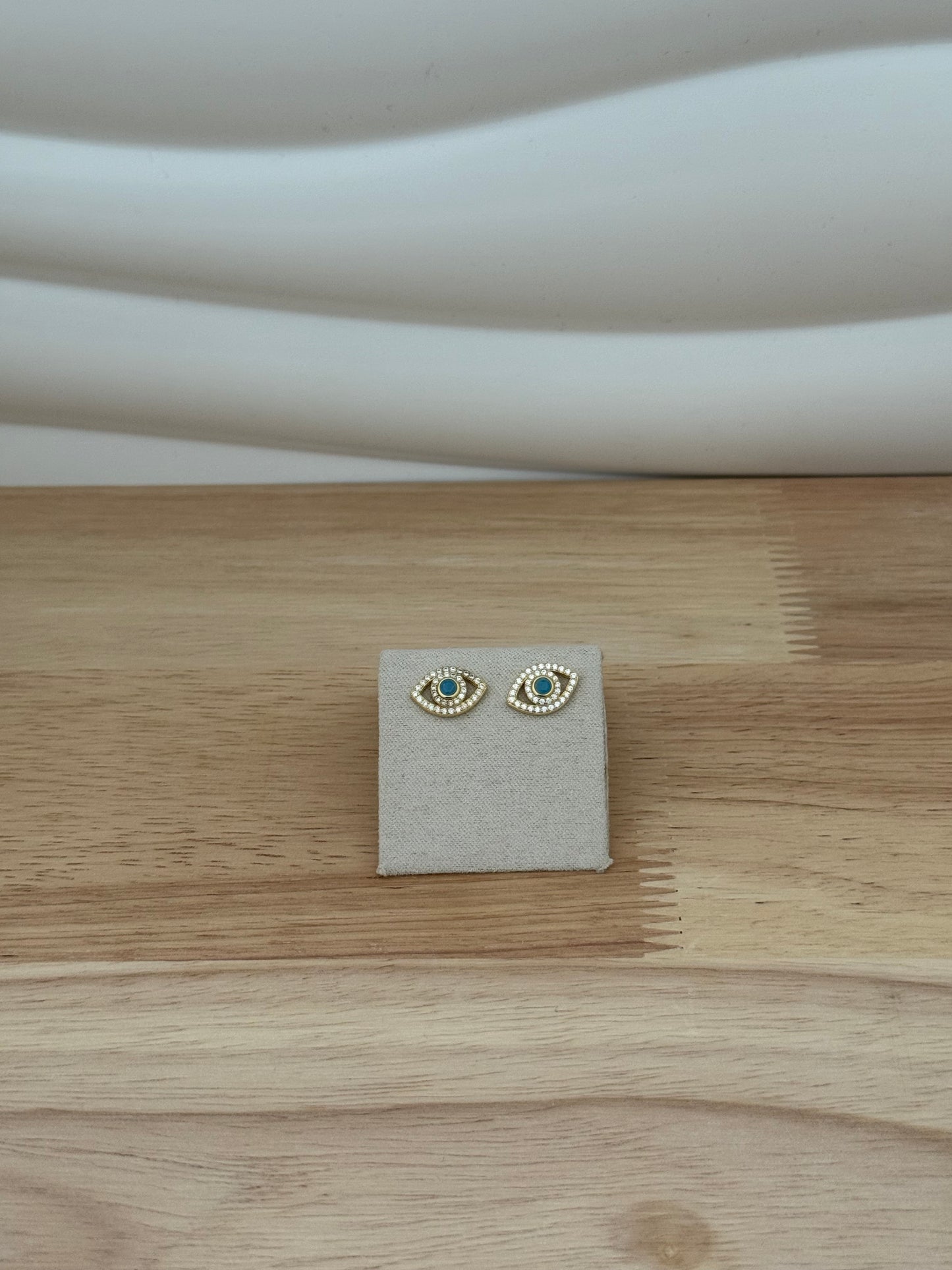 Evil Eye Silver Gold-Plated Earring-0010