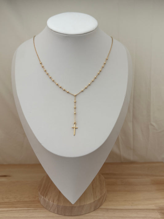 Silver Gold-Plated Rosary-007